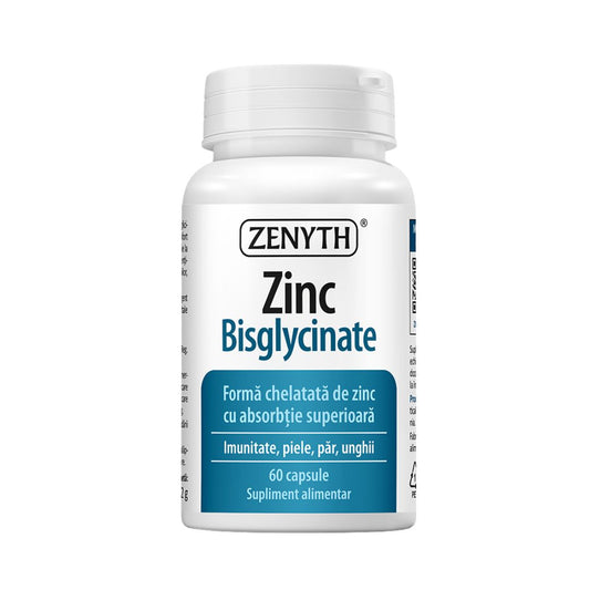 Zinc Bisglycinate 60 caps Zenyth